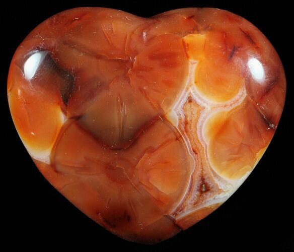 Colorful Carnelian Agate Heart #59564